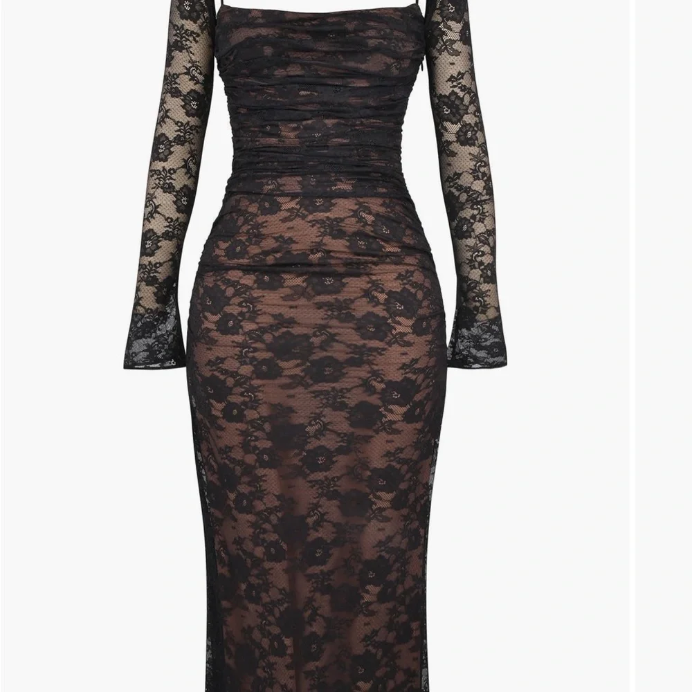 House of CB Black Lace Corset Dress - Picture 6 of 12